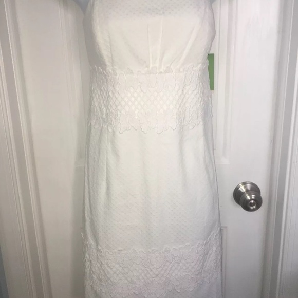 Lilly Pulitzer Resort White Strapless Dress Sz 8 - Picture 3 of 8